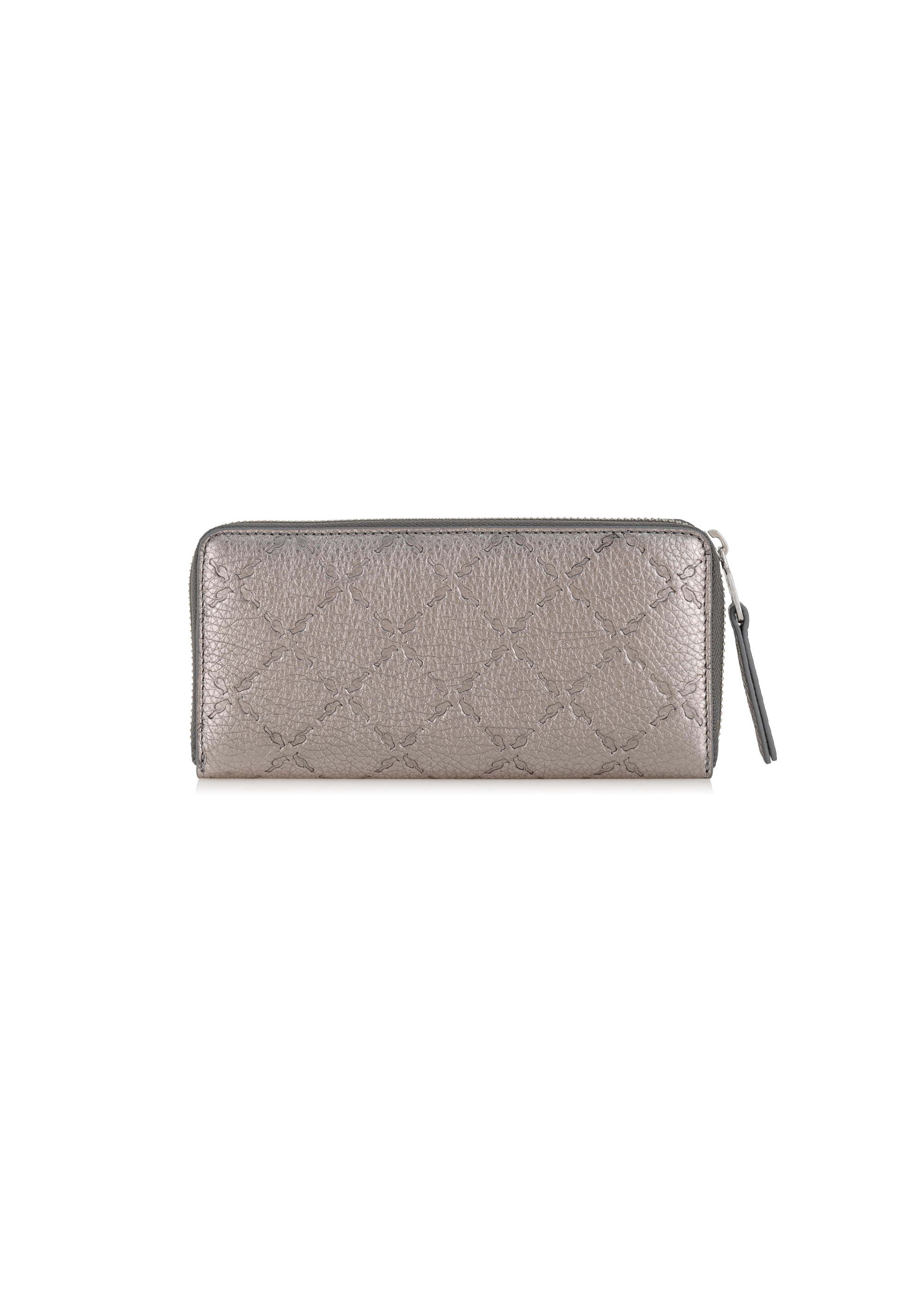 Large silver ladies wallet with embossing PORES-0869-92(Z23)-03