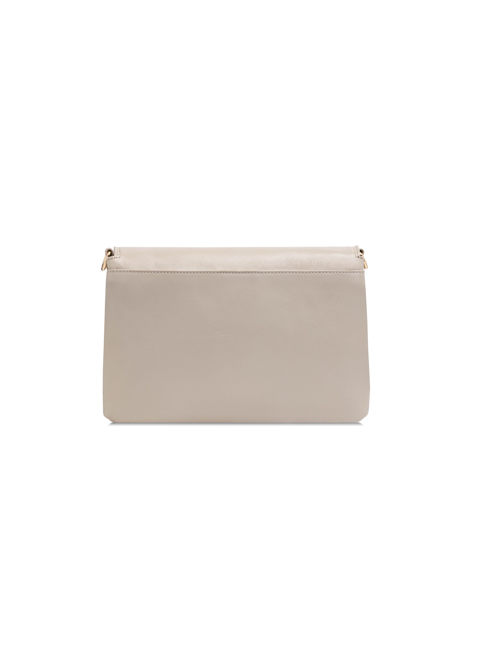 Cream leather women's messenger bag TORES-1083-12(W25)-04