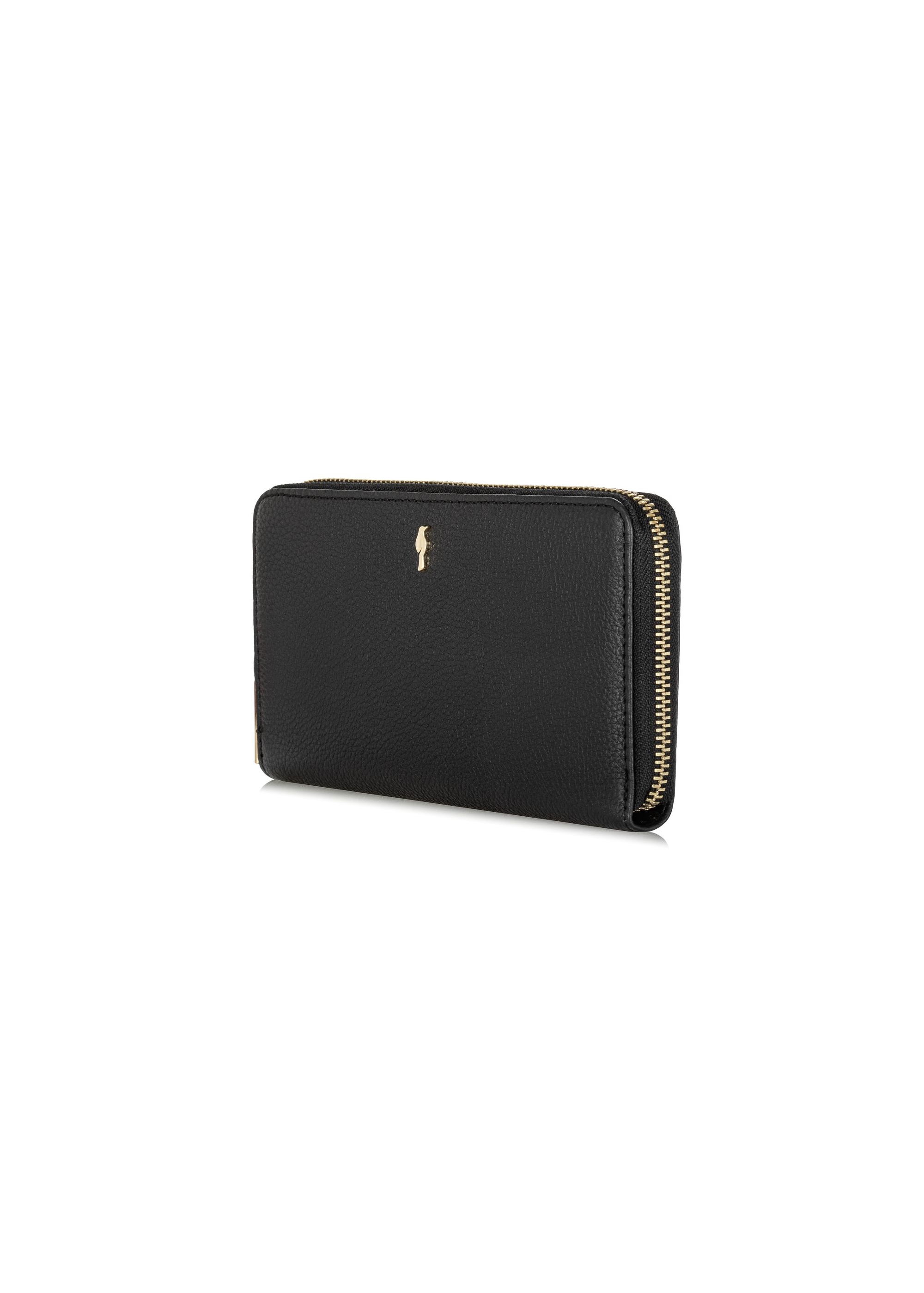 Large black leather wallet for women PORES-0910-99(W24)-02