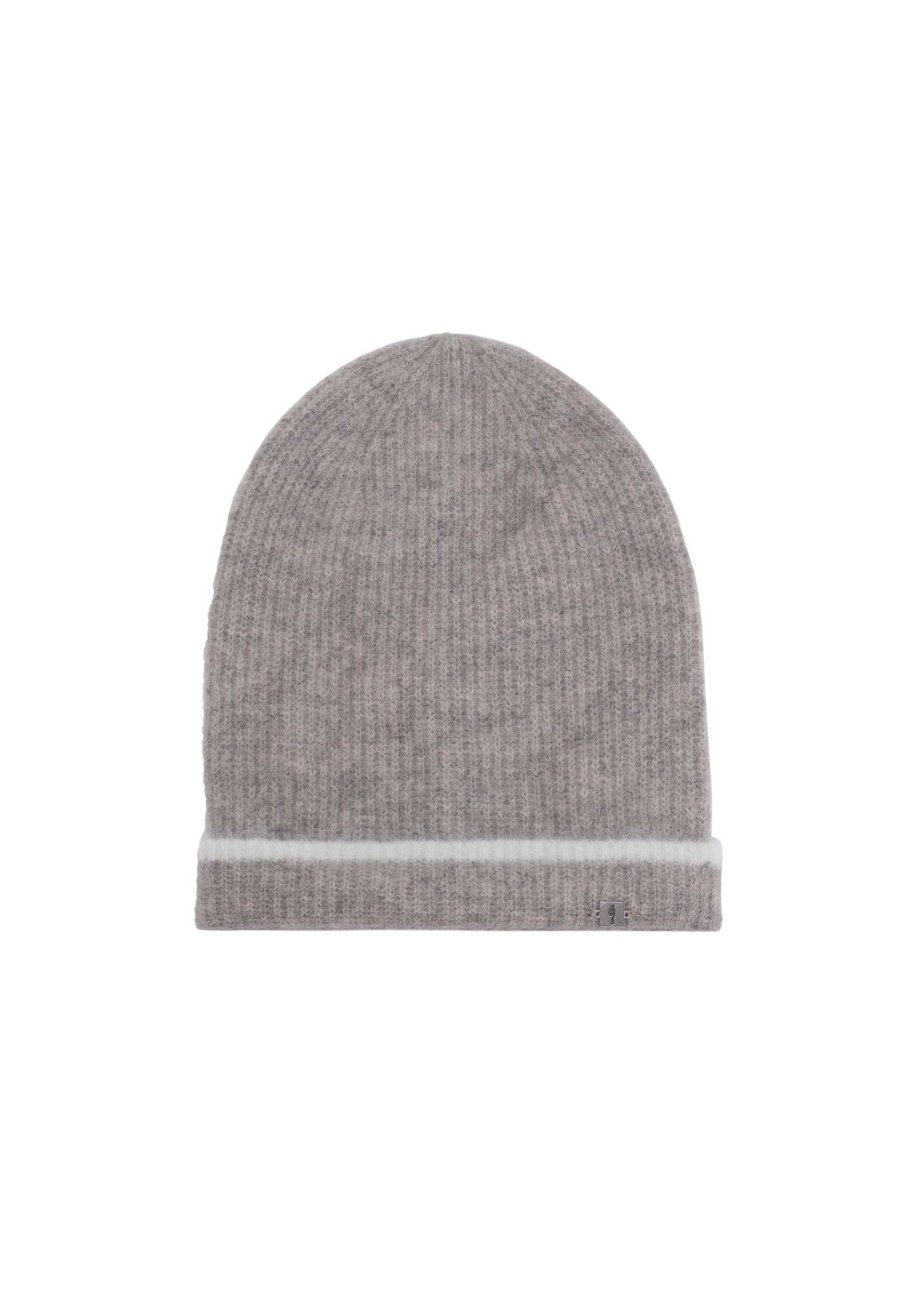 Gray women's winter hat CZADT-0189-91(Z24)-01