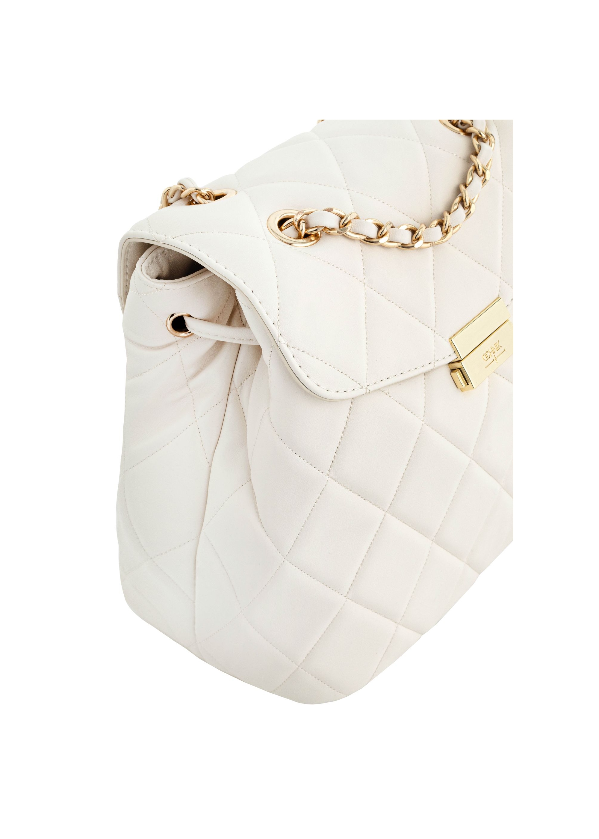 White small backpack made of imitation leather TOREC-1021-11(W25)-06