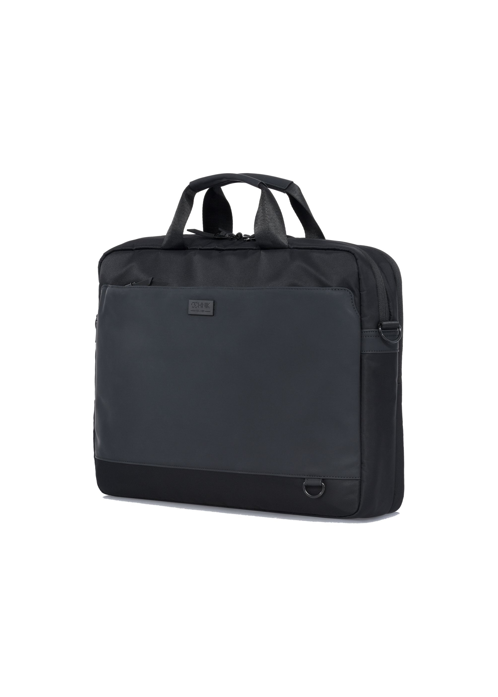 Black men's briefcase with laptop pocket TORMN-0312A-99(Z24)-03