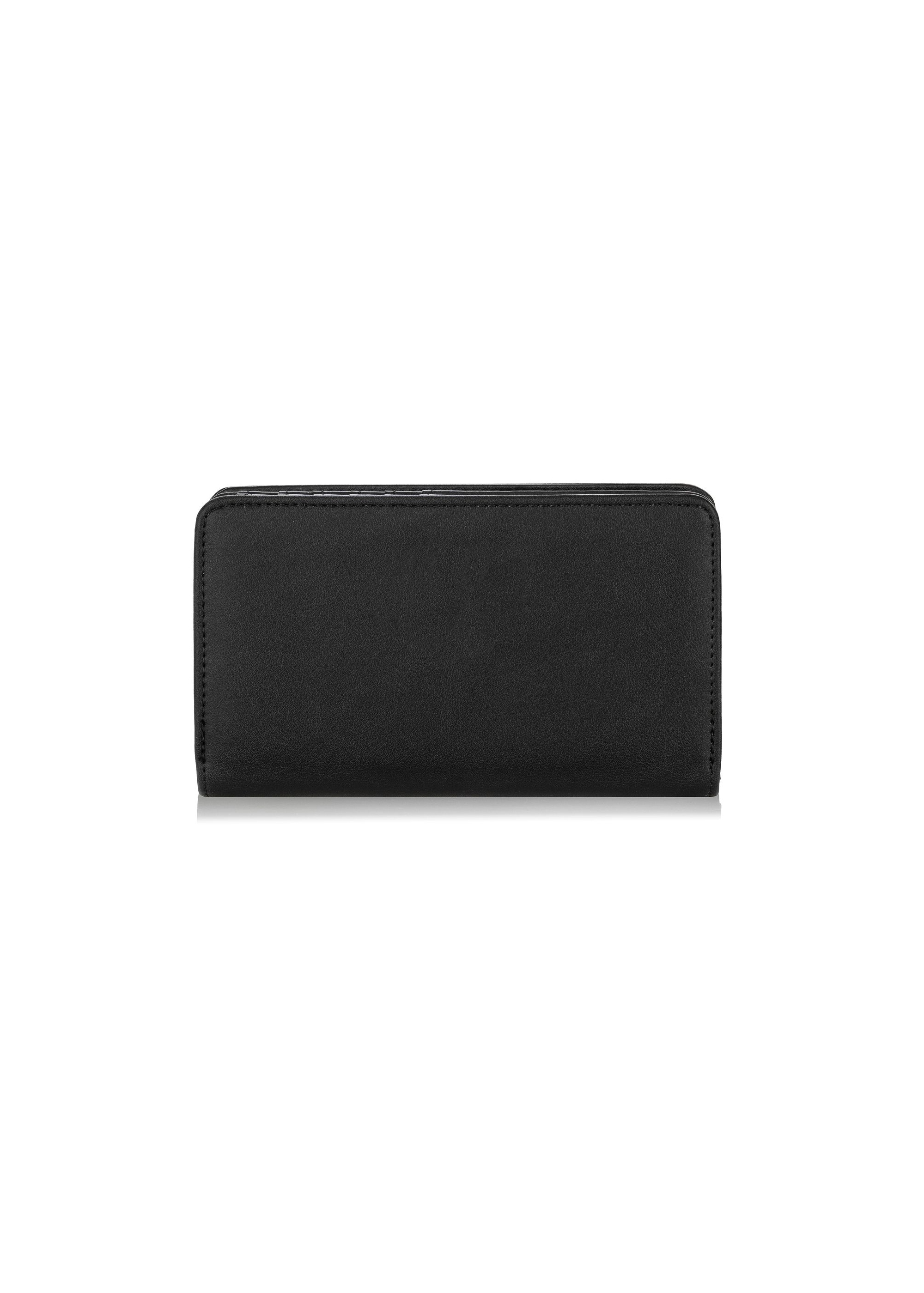 Black women's wallet with logo POREC-0364-99(W24)-04