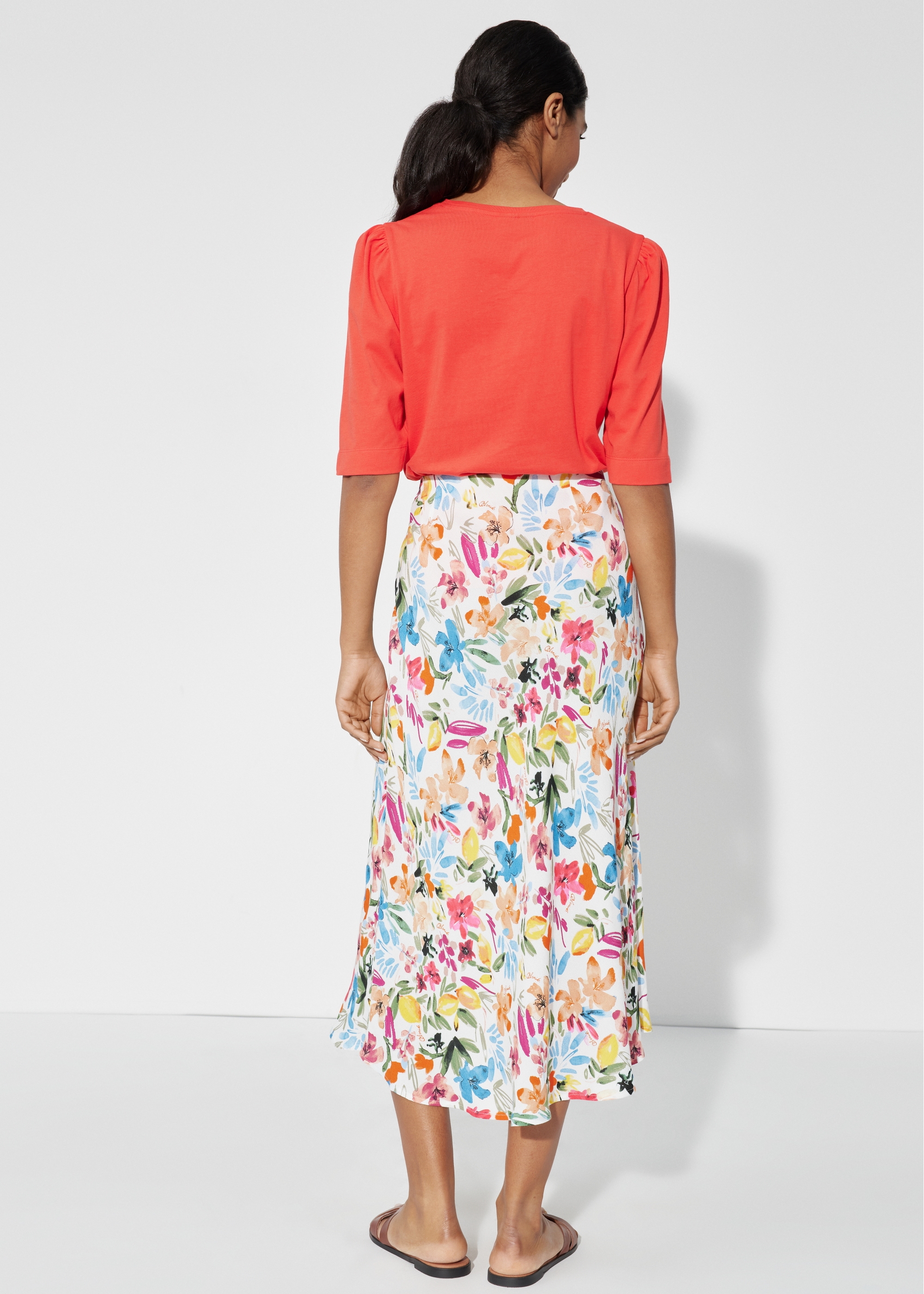 Floral maxi skirt SPCDT-0073-15(W23)-02