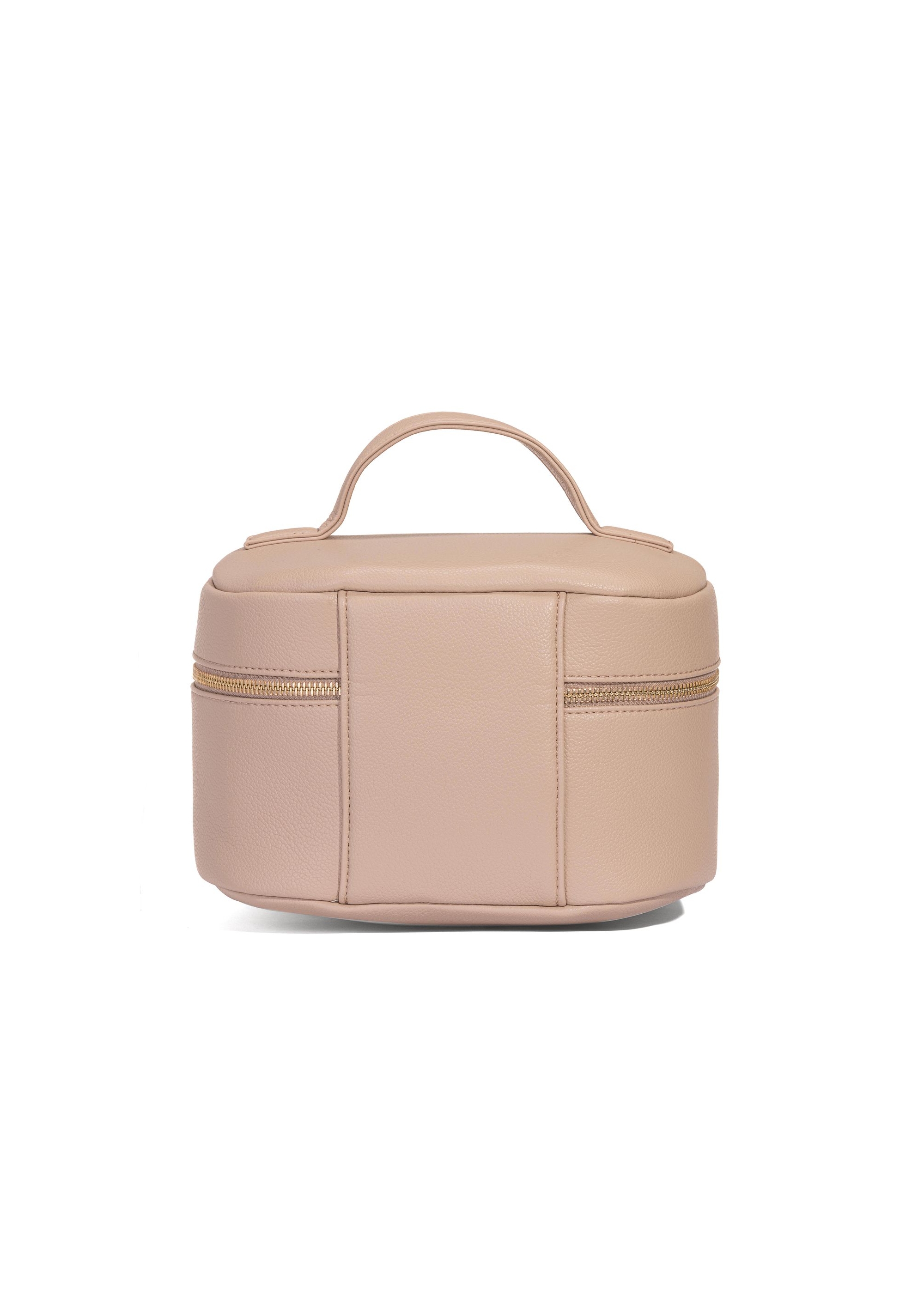 Beige round women's cosmetic bag TOREC-0919A-81(W25)-04