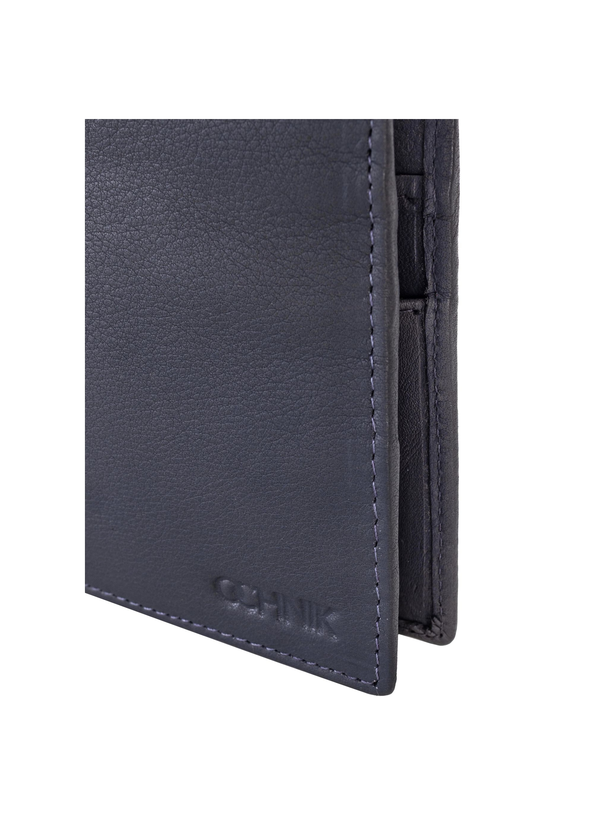 Men's graphite leather wallet PORMS-0544-95(Z23)-05