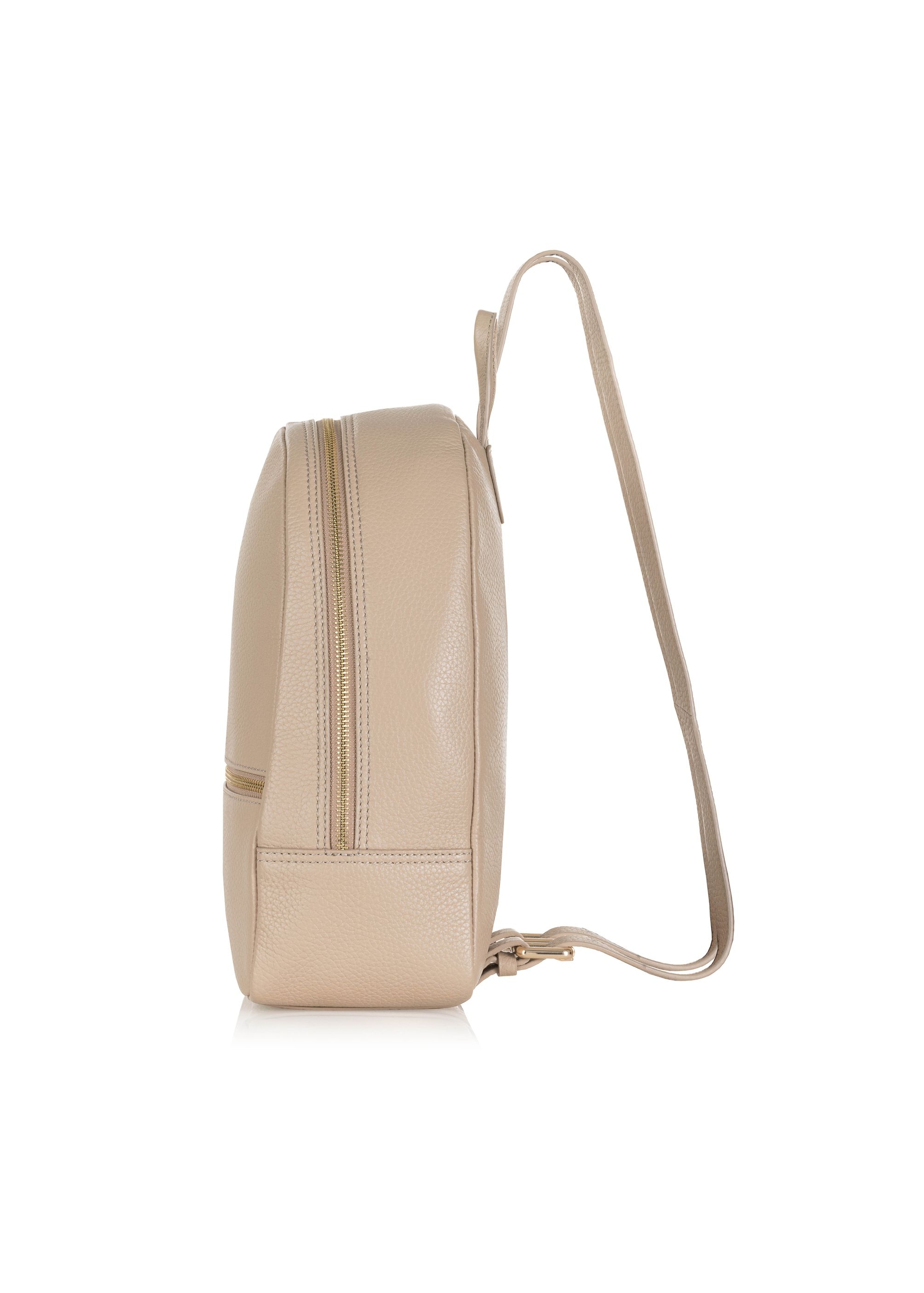 Beige leather women's backpack TORES-0898C-80(W25)-03