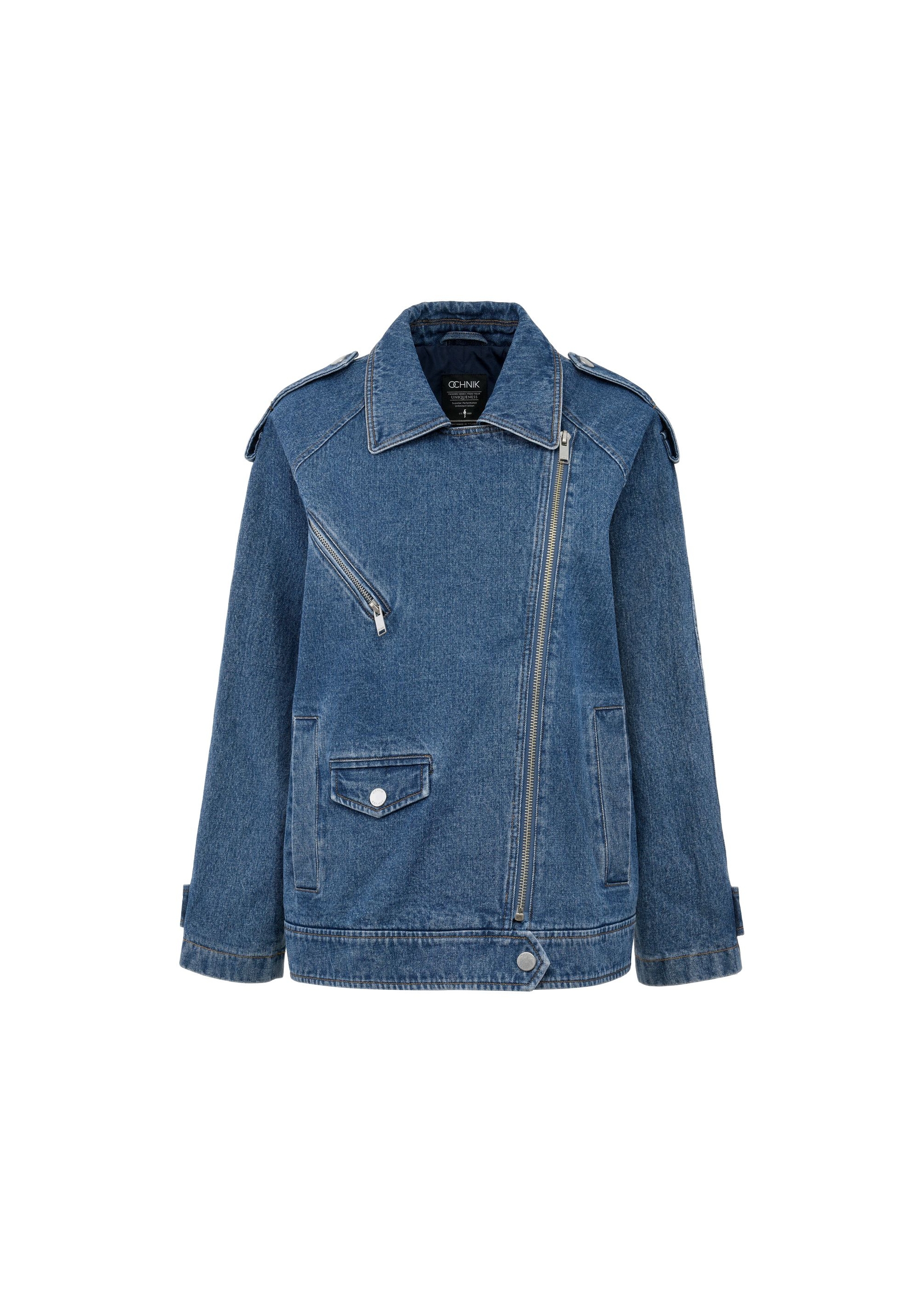 Oversized women's denim jacket KURDT-0568-69(W25)