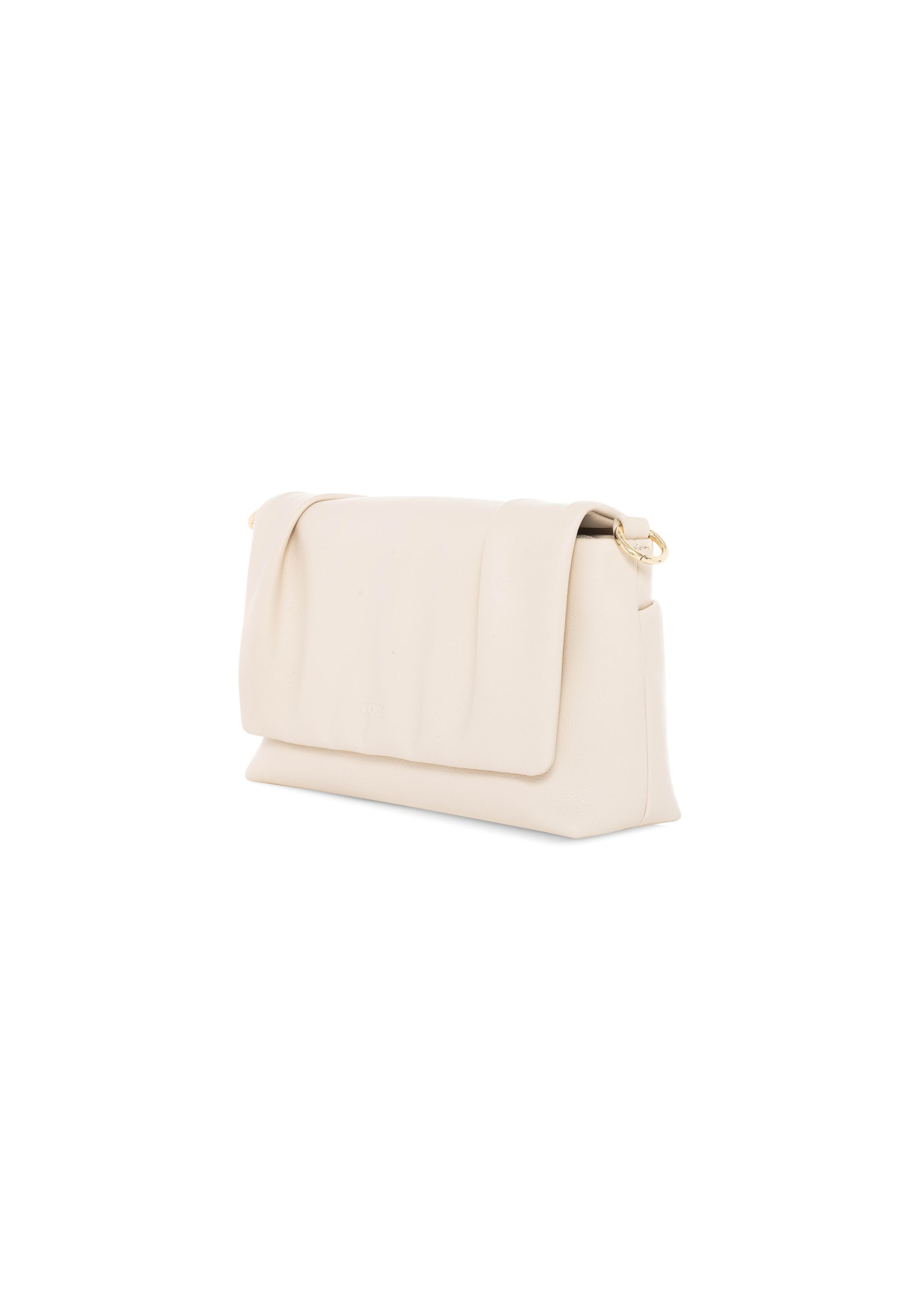 Cream women's messenger bag with replaceable strap TOREC-1030-12(W25)-02