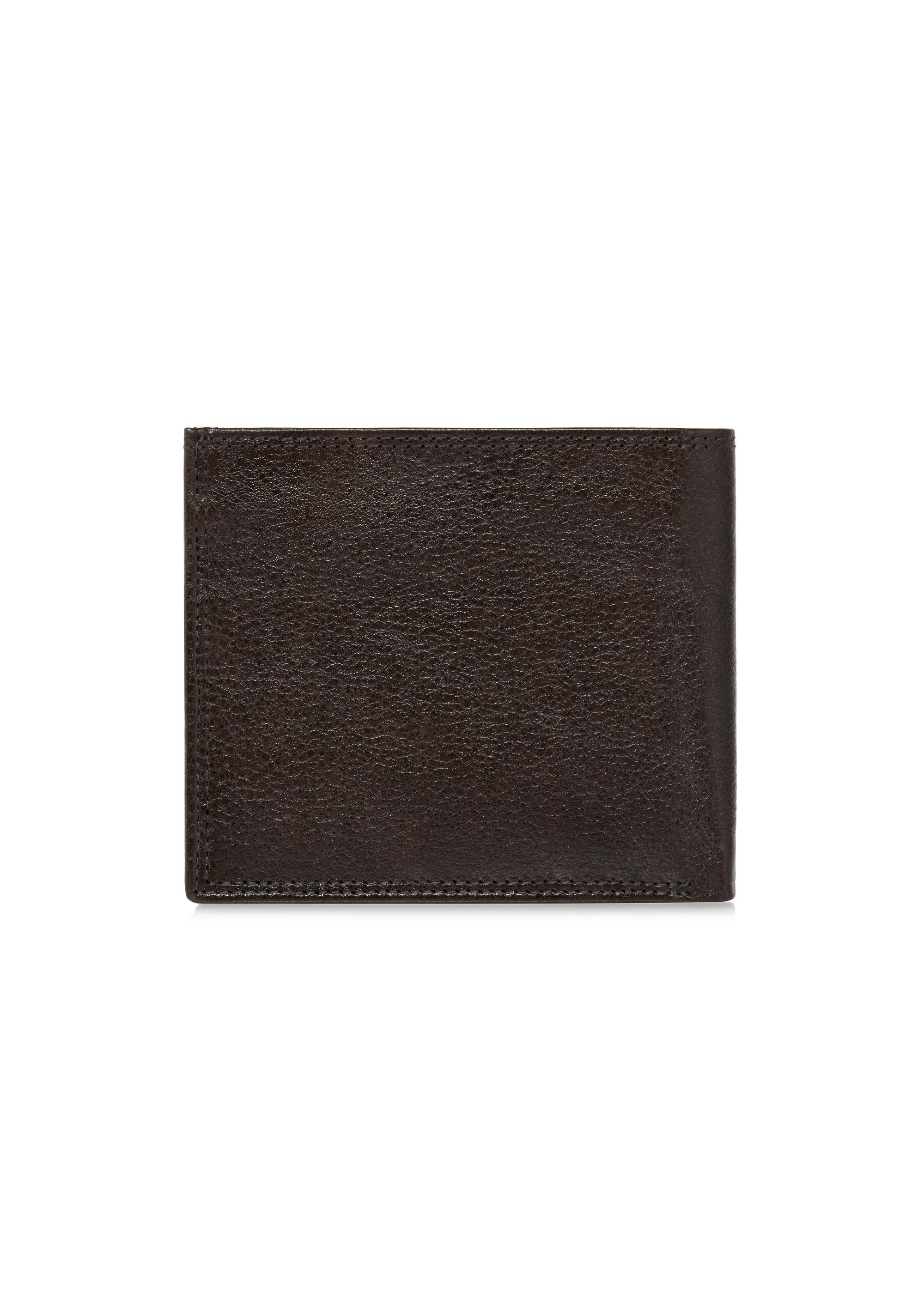 Unbuttoned brown leather men's wallet PORMS-0551-89(W24)-02