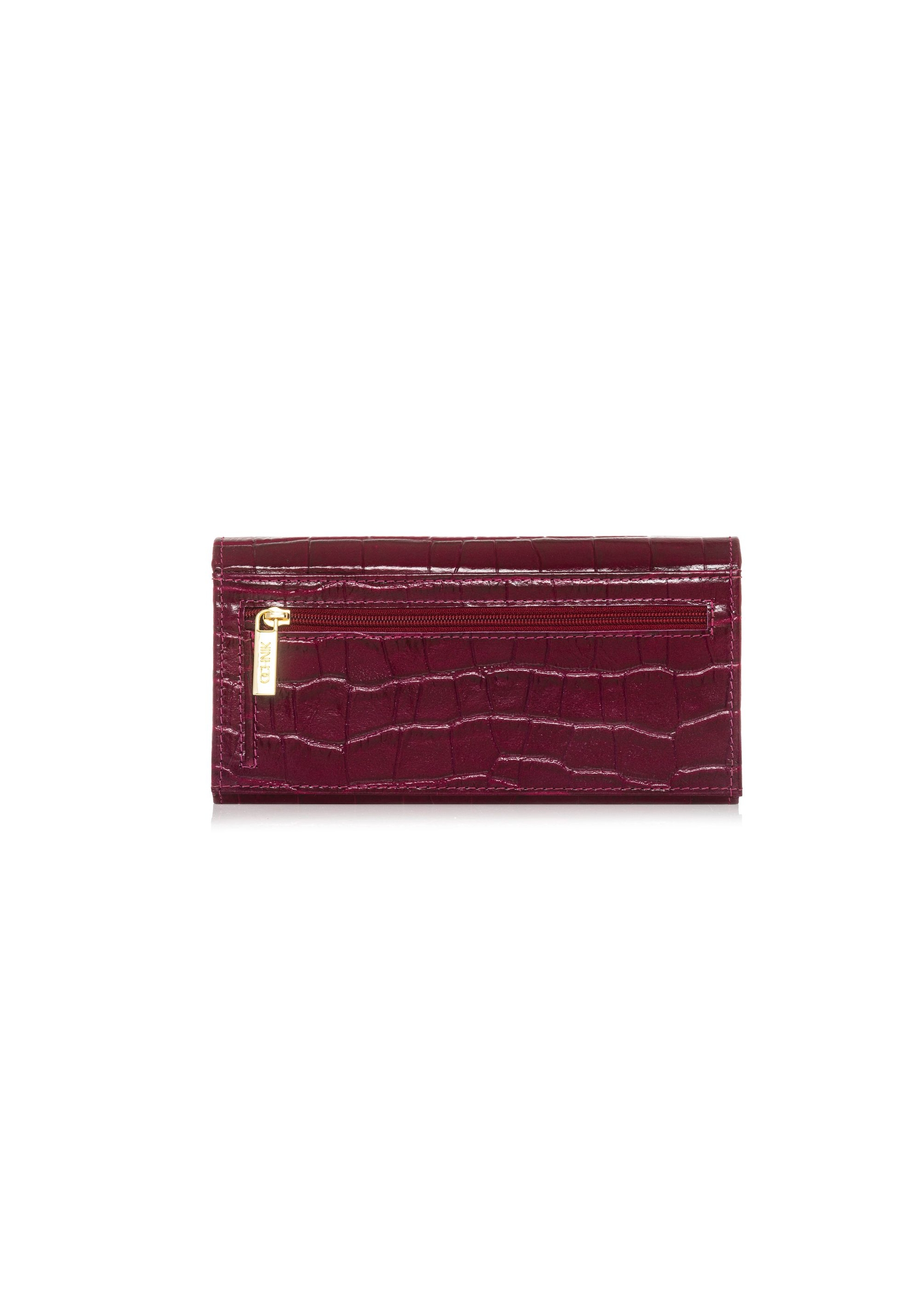 Leather pink women's wallet PORES-0889A-31(Z24)-04