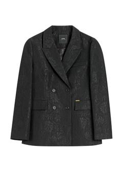Women's black floral jacket ZAKDT-0052-99(Z26)