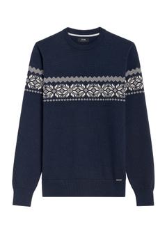 Navy blue men's sweater SWEMT-0177-68(Z25)