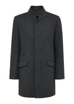 Gray men's coat PLAMT-0004-91(Z24)