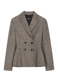 Women's gray wool jacket ZAKDT-0053-9D(Z26)