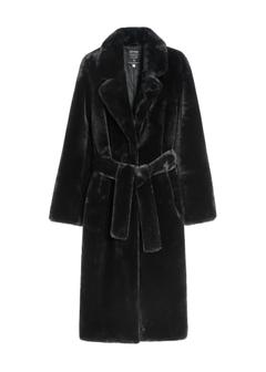 Women's artificial fur with belt FUTDP-0002A-99(Z25)