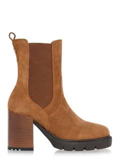 Suede women's ankle boots on a heel BUTYD-1085-24(Z24)