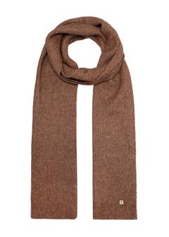 Brown women's scarf with a wool blend SZADT-0202-89(Z25)
