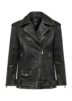 Women's vintage leather jacket KURDS-0510-2825(W25)