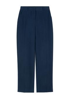 Navy blue elegant women's trousers SPODT-0106A-7E(W26)