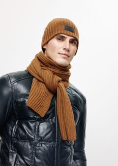 Brown men's winter hat CZAMT-0011-79(Z24)