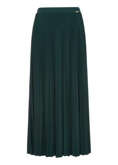 Dark green women's pleated skirt SPCDT-0096-54(Z24)