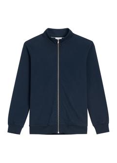 Navy blue men's zippered sweatshirt BLZMT-0085-7E(Z26)