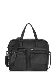 Black leather men's bag TORMS-0047N-99(Z24)