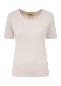 Light beige basic women's T-shirt TSHDT-0114-80(Z24)