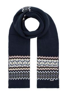 Navy blue men's winter scarf SZAMT-0074A-69(Z25)