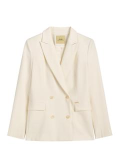 Women's white wool jacket ZAKDT-0045-0B(W26)