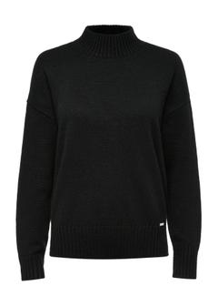 Black classic women's sweater SWEDT-0186-99(Z24)