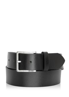 Black leather men's belt PASMS-0257-99(Z24)