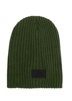 Green men's winter cap CZAMT-0011-54(Z25)