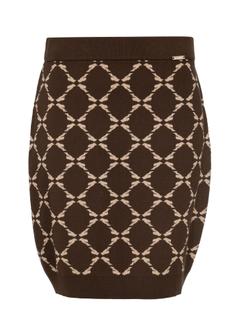 Brown Monogrammed Skirt SPCDT-0098-89(Z24)