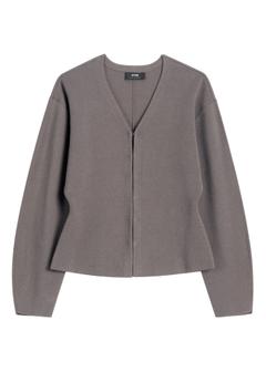 Graphite knitted women's cardigan KARDT-0066-9D(Z26)