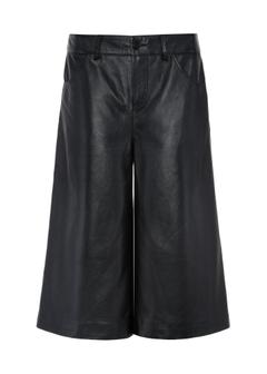 Black leather culottes SPODS-0041-5339(Z24)