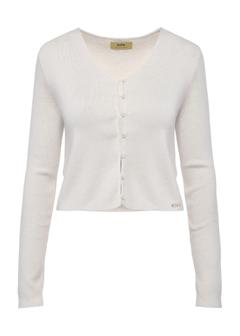 Beige short women's cardigan KARDT-0046-80(Z24)