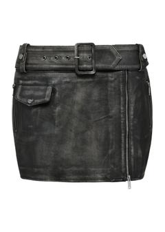 Leather mini skirt SPCDS-0074-2825(W25)