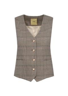 Women's checkered vest KAMDT-0027-89(Z24)