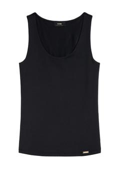 Black women's tank top BLUDT-0179-99(Z24)
