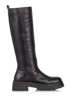 Women's black leather boots BUTYD-0935A-99(Z24)