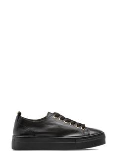 Black leather women's sneakers BUTYD-1062-98(W25)