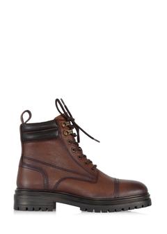 Brown leather men's boots BUTYM-0450-89(Z24)