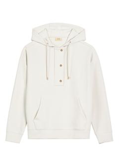 Light beige women's hooded sweatshirt BLZDT-0111A-1A(W26)