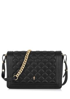 Black quilted women's handbag TOREC-0993-99(Z24)