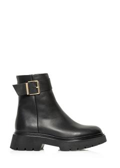 Black leather platform ankle boots BUTYD-1132-99(Z24)