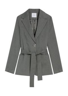 Grey women's striped jacket ZAKDT-0047-95(Z25)