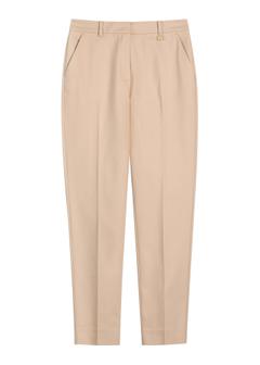 Beige women's pleated trousers SPODT-0090-1B(W26)