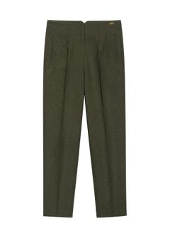 Women's green wool trousers SPODT-0136-8B(Z26)